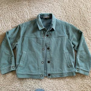 Side Party Blue Corduroy Jacket. Size Small